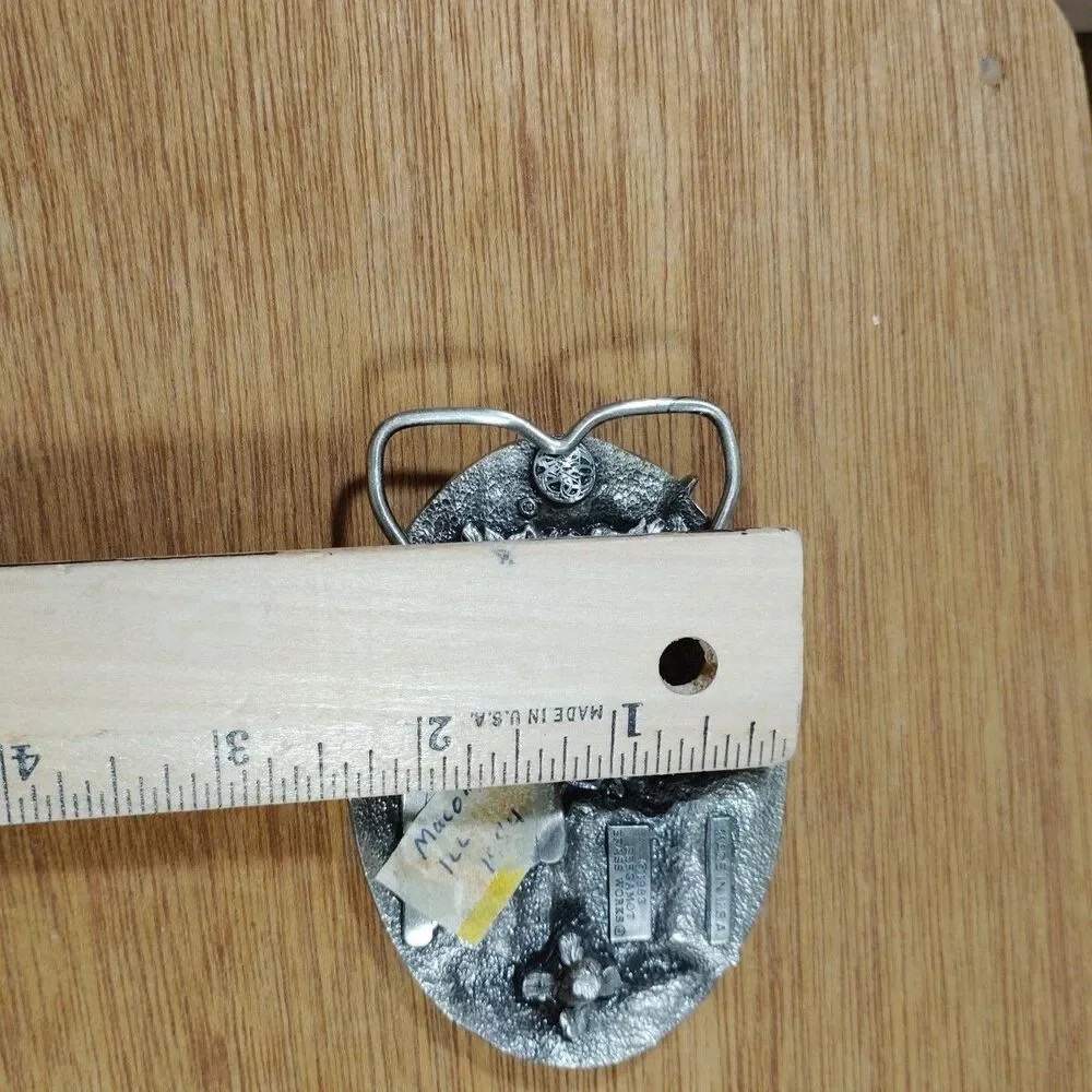 Vintage Unicorn Bergamot Brass Works Belt Buckle 1983 USA V43 Castle Fantasy